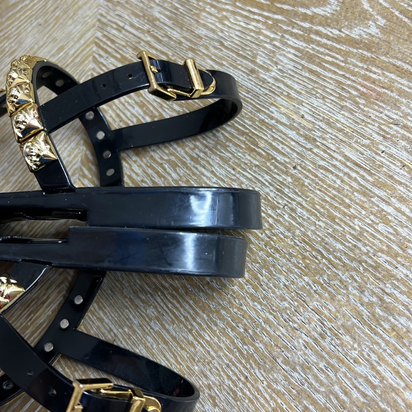 STUART WEITZMAN Jelrose Black Flat Sandals 5 - Picture 12 of 14